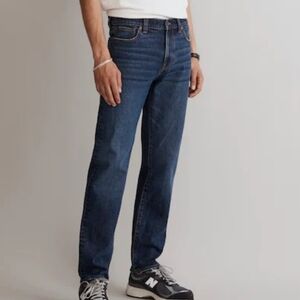 Madewell Jeans Men 1991 STRAIGHT Dark Blue Wash Stretch Denim NM223 Work Casual